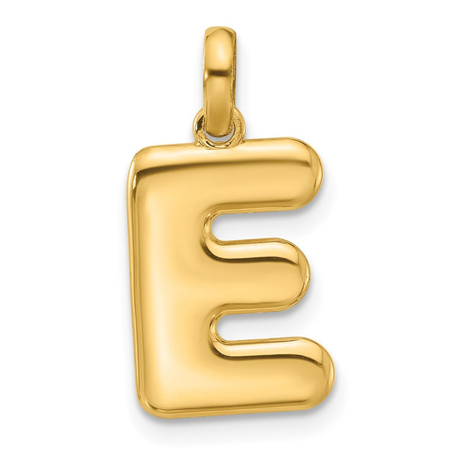 14K yellow gold initial necklace