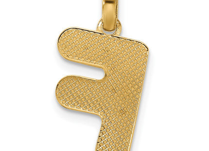 14ky Fancy Letter Initial Pendant Necklace in Elegant Script Design