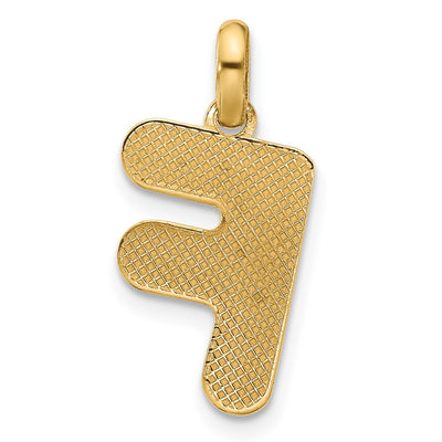14ky Fancy Letter Initial Pendant Necklace in Elegant Script Design