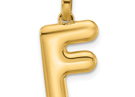 14K yellow gold initial necklace
