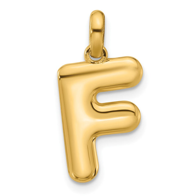 14K yellow gold initial necklace