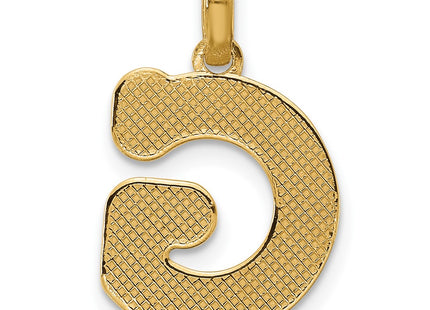 14ky Fancy Letter Initial Pendant Necklace in Elegant Script Design