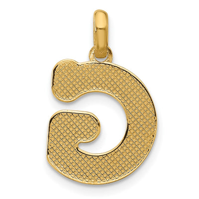 14ky Fancy Letter Initial Pendant Necklace in Elegant Script Design