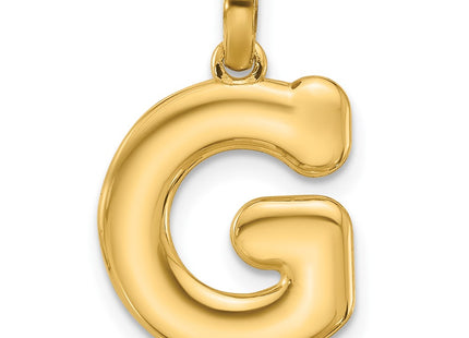 14K yellow gold initial necklace