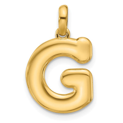 14K yellow gold initial necklace