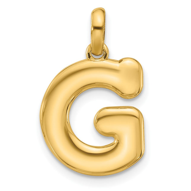 14K yellow gold initial necklace