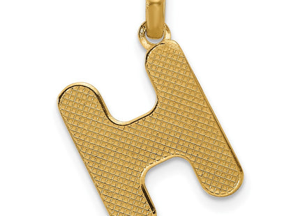14ky Fancy Letter Initial Pendant Necklace in Elegant Script Design