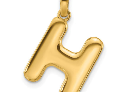 14K yellow gold initial necklace