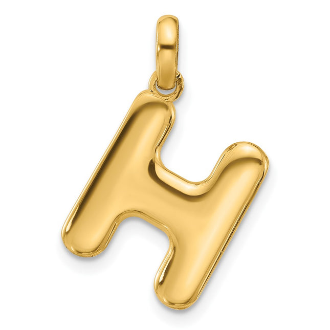 14K yellow gold initial necklace