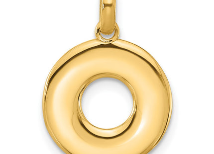 14K yellow gold letter O pendants & charm
