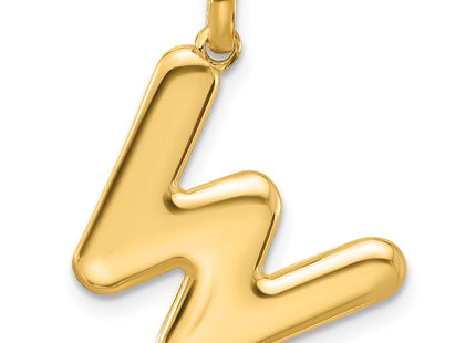 14K yellow gold letter W pendants & charm