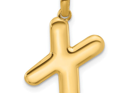 14K yellow gold letter X pendants & charm
