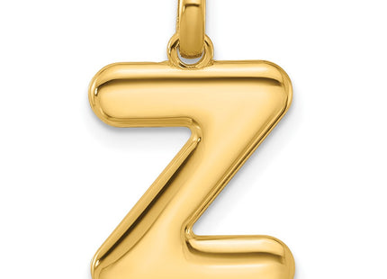 14K yellow gold letter Z pendants & charm