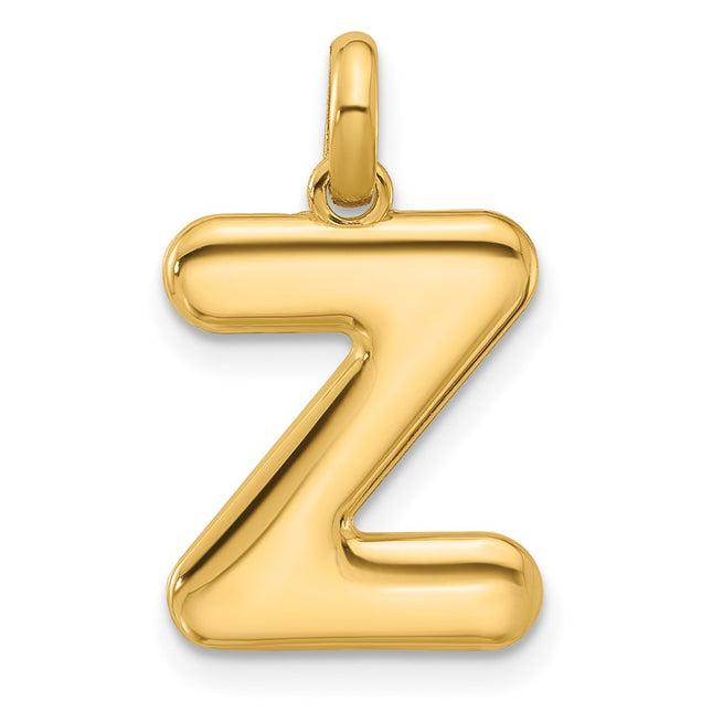14K yellow gold letter Z pendants & charm