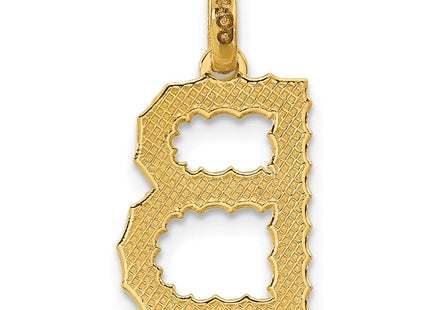 14ky Fancy Twist Initial Letter Pendant Necklace Jewelry Collection (Style D5677B)