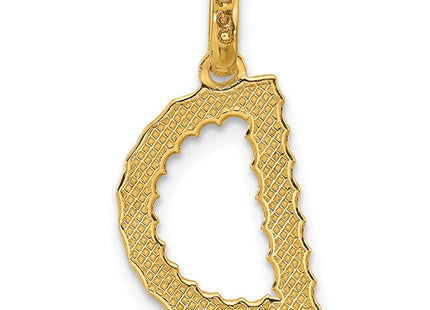 14ky Fancy Twist Initial Letter Pendant Necklace Jewelry Collection (Style D5677D)