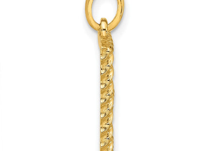 14ky Fancy Twist Initial Letter Pendant Necklace Jewelry Collection (Style D5677E)