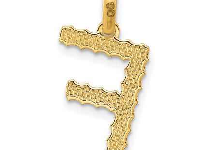 14ky Fancy Twist Initial Letter Pendant Necklace Jewelry Collection (Style D5677F)