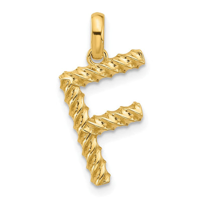 14K yellow gold initial necklace