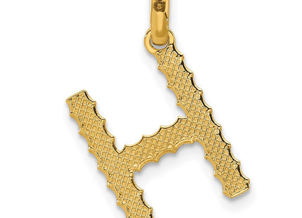 14ky Fancy Twist Initial Letter Pendant Necklace Jewelry Collection (Style D5677H)