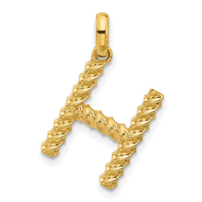 14K yellow gold initial necklace