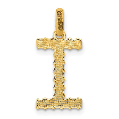 14ky Fancy Twist Initial Letter Pendant Necklace Jewelry Collection, 23 x 9.97mm