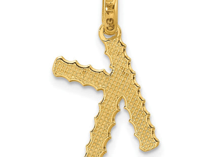 14ky Fancy Twist Initial Letter Pendant Necklace Jewelry Collection (Style D5677K)