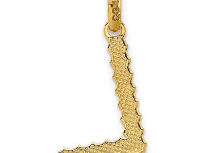 14ky Fancy Twist Initial Letter Pendant Necklace Jewelry Collection (Style D5677L)