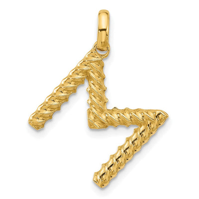 14K yellow gold initial necklace