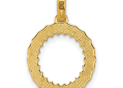 14ky Fancy Twist Initial Letter Pendant Necklace Jewelry Collection (Style D5677O)
