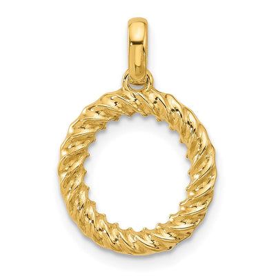 14K yellow gold initial necklace