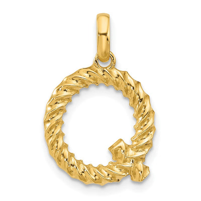 14K yellow gold initial necklace