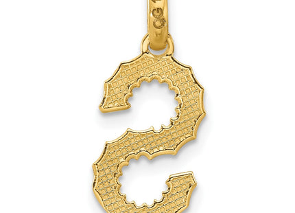14ky Fancy Twist Initial Letter Pendant Necklace Jewelry Collection (Style D5677S)