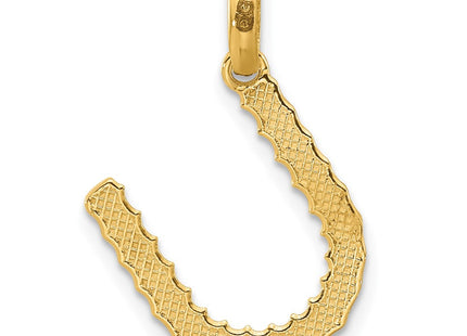 14ky Fancy Twist Initial Letter Pendant Necklace Jewelry Collection (Style D5677U)