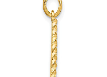 14ky Fancy Twist Initial Letter Pendant Necklace Jewelry Collection (Style D5677V)