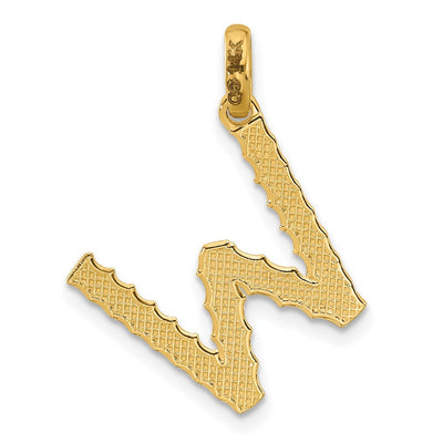 14ky Fancy Twist Initial Letter Pendant Necklace Jewelry Collection, 20 x 16.6mm