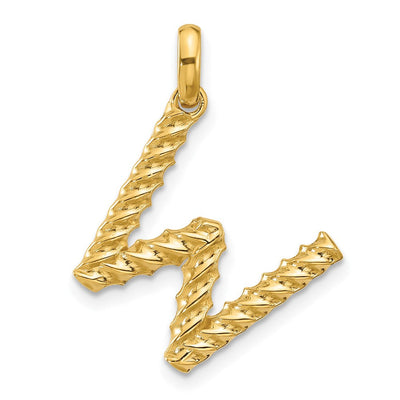 14K yellow gold initial necklace