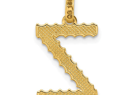 14ky Fancy Twist Initial Letter Pendant Necklace Jewelry Collection (Style D5677Z)