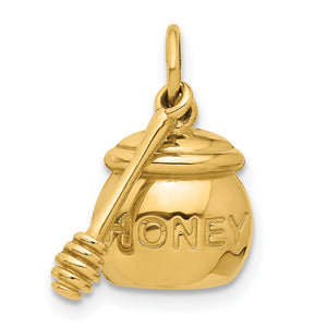 14K Yellow Gold Fancy Honey Pot With Wand