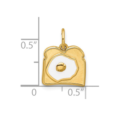 14K Yellow Gold Fancy Egg on Toast