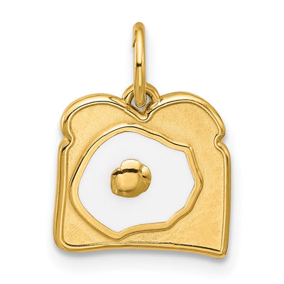 14K Yellow Gold Fancy Egg on Toast
