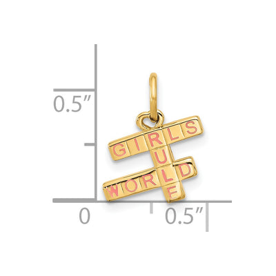 14K Fancy GIRLS RULE WORLD