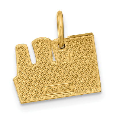 14K Yellow Gold Nail Polish Bottles Charm