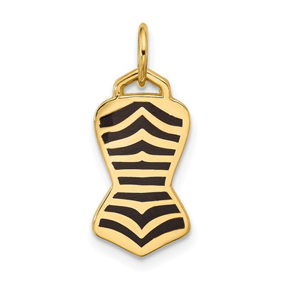 14K Yellow Gold One Piece Swimsuit Charm