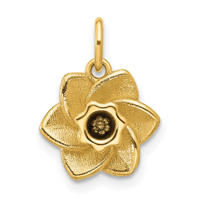 14K gold flower pendant