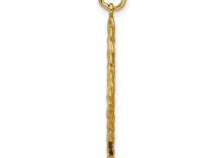 14K gold knot pendant, alternate view