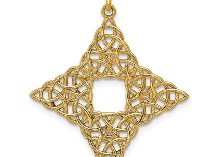 14K gold knot pendant, another view