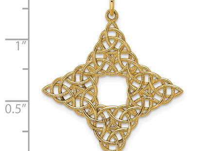 14K gold knot pendant, further view