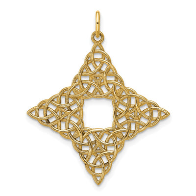 14K gold knot pendant
