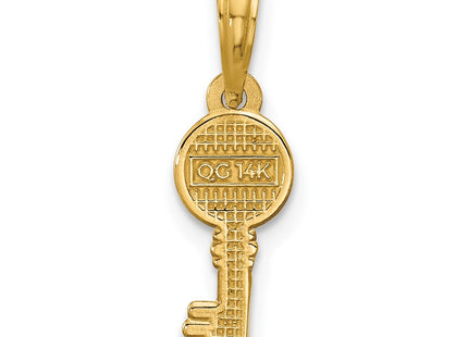 14K gold heart pendant, another view